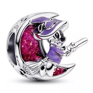 Disney x Pandora Minnie Mouse Flying Witch Halloween Charm Glow In Dark 2025 LE